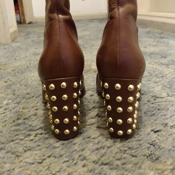Michael Kors Linden Bubblestud Bootie Mocha Brown size 8 - Picture 2 of 5